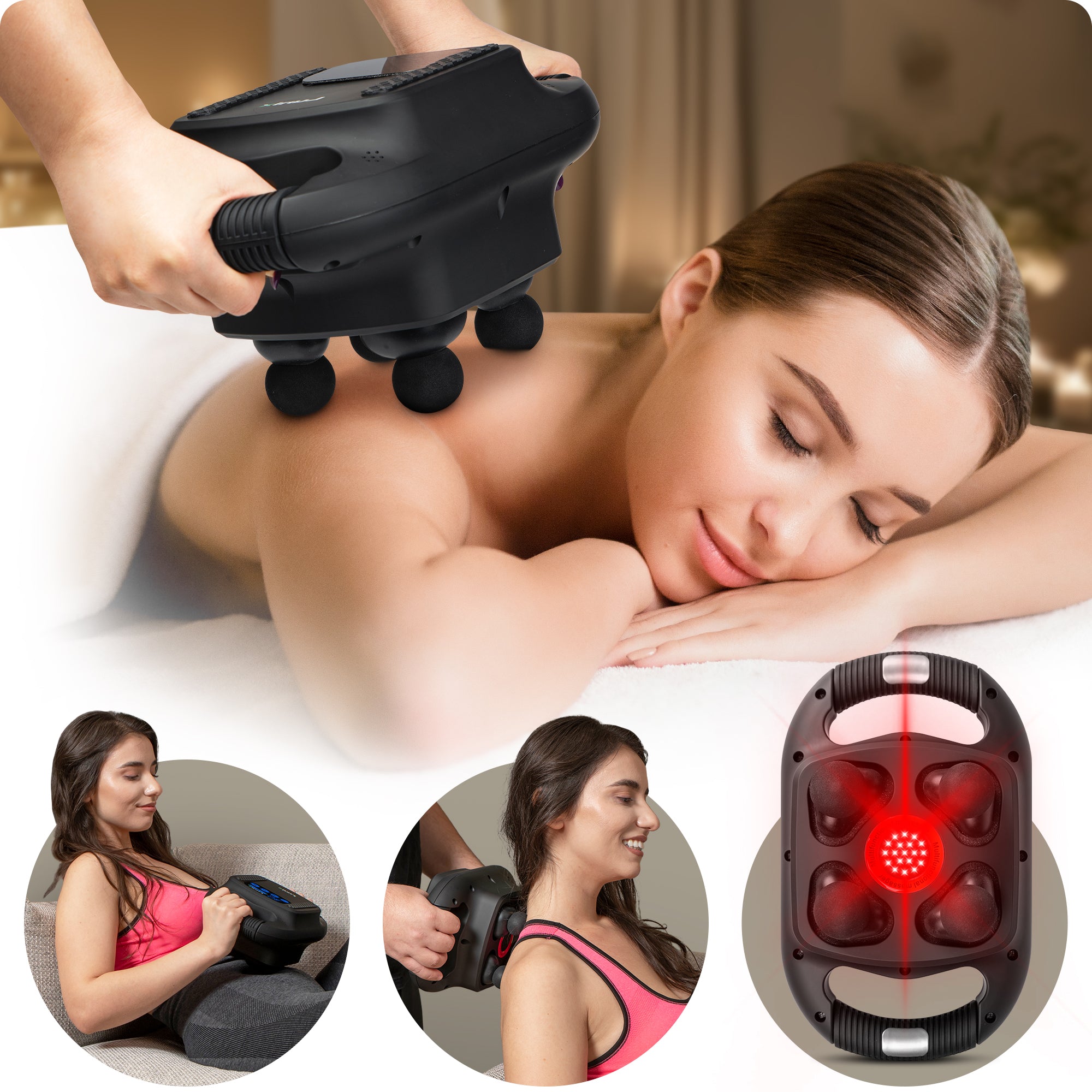 LX25 4-Head Professional Massage Deep Tissue Massager
