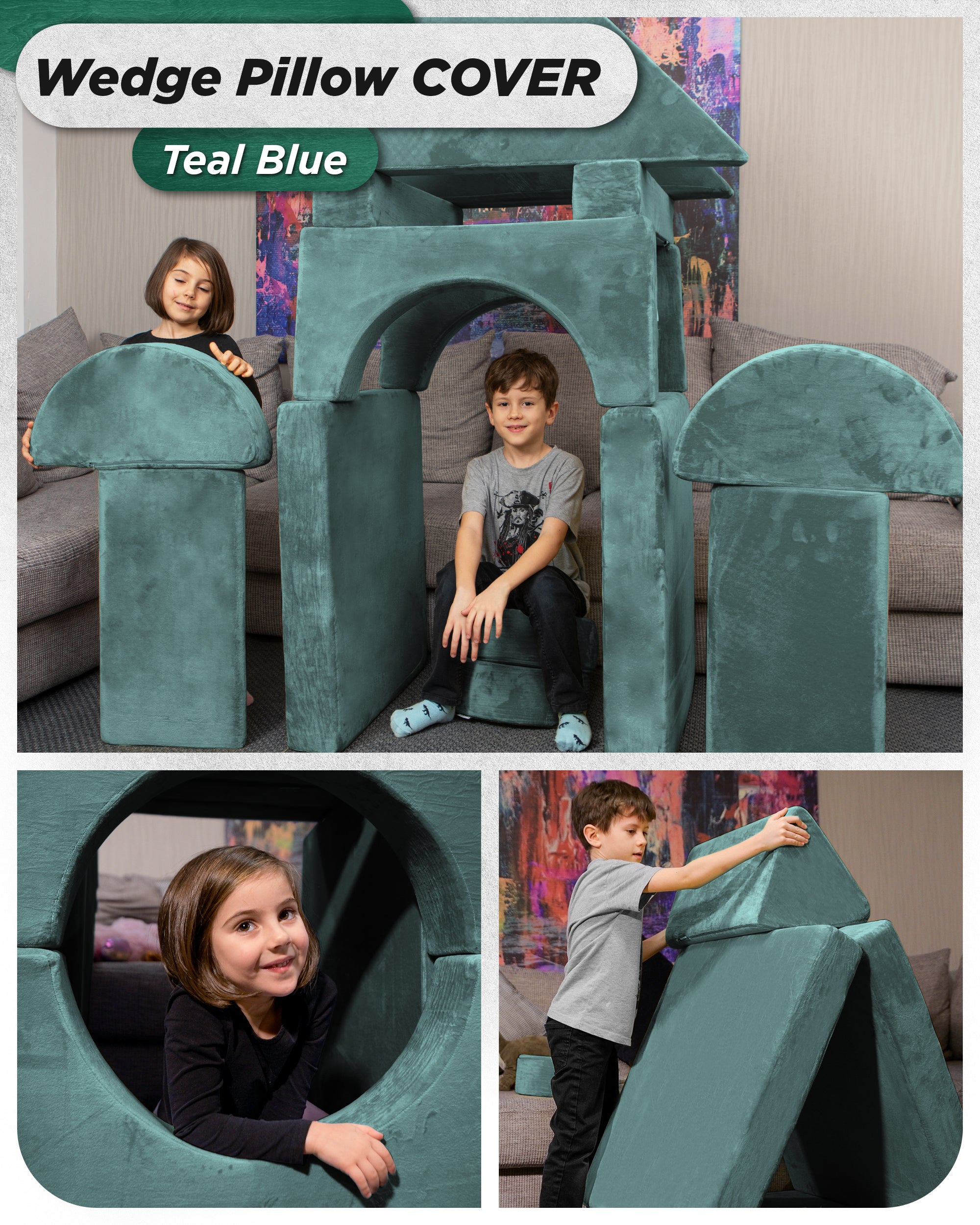 Teal Blue Pillow Slipcover