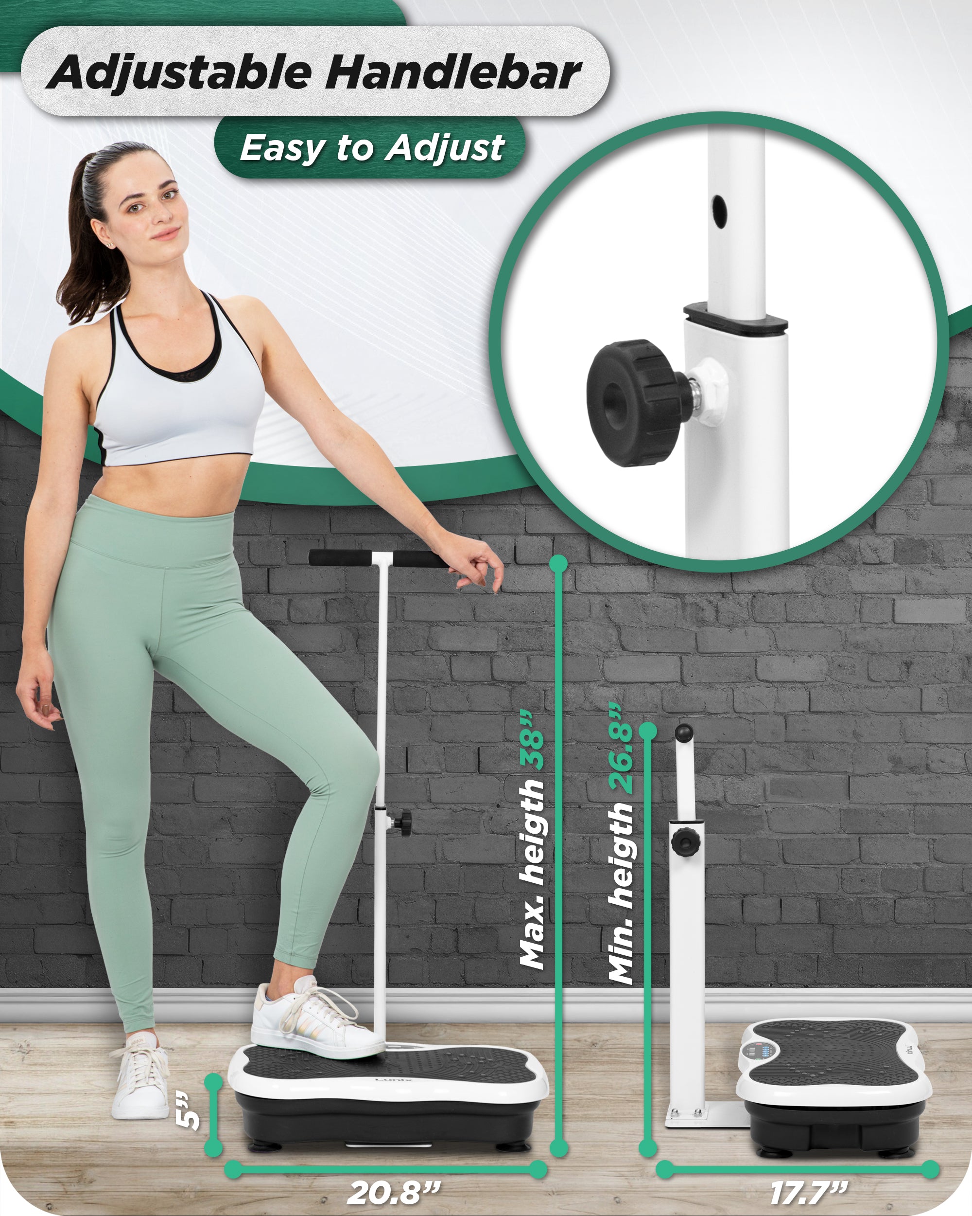 LX18 Vibration Plate, Pearl White