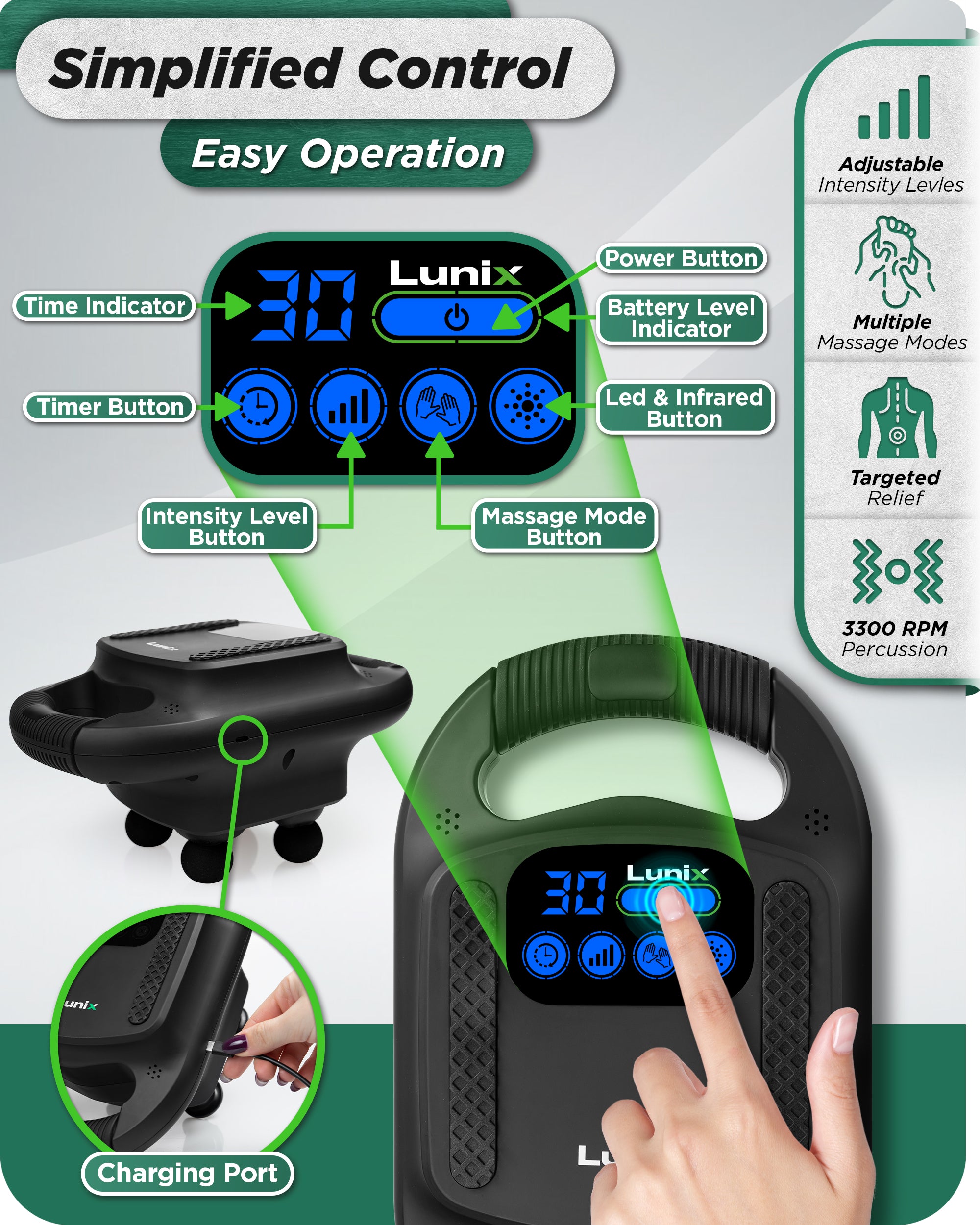 Adjustable Speed Massager