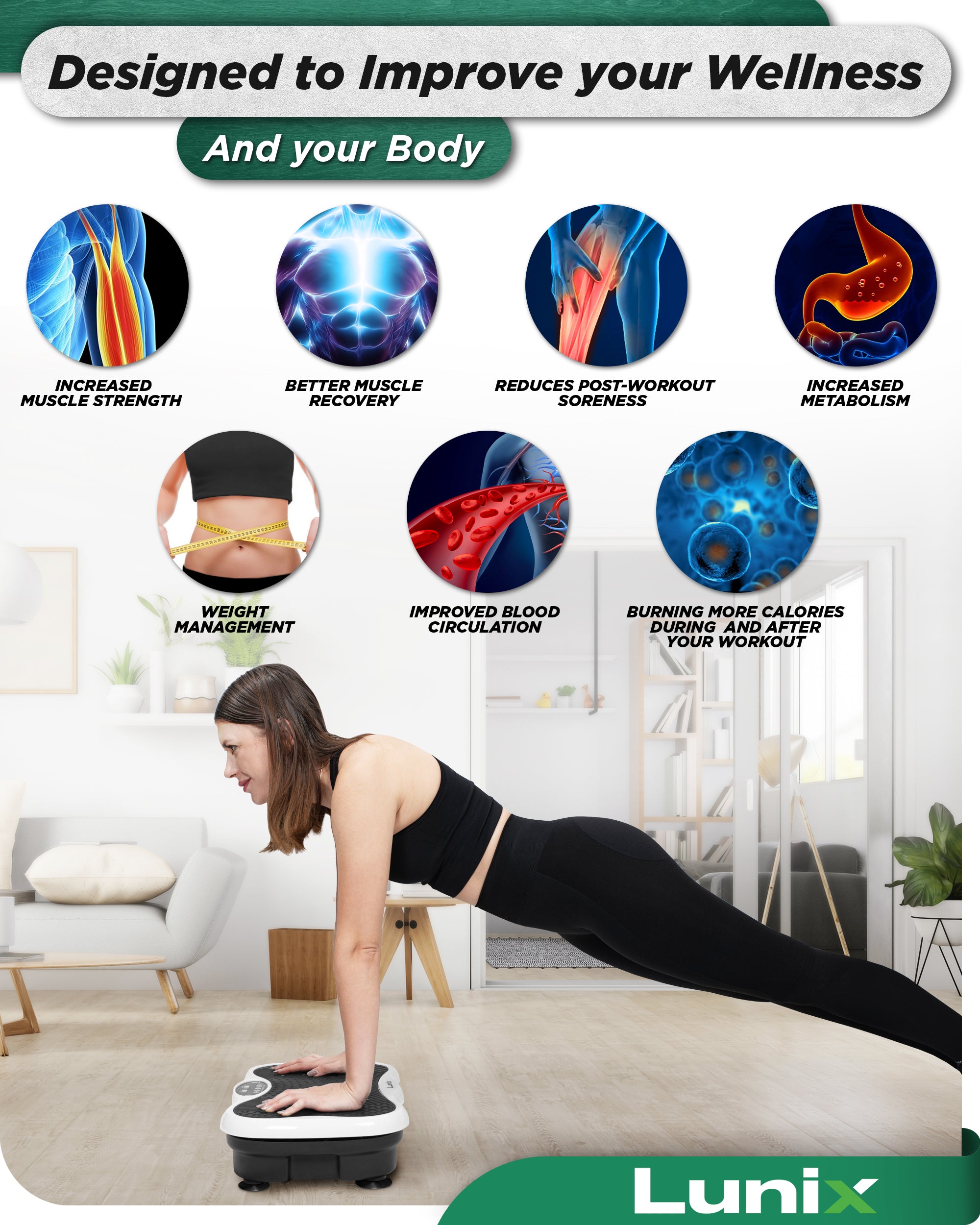 LX18 Vibration Plate, Pearl White