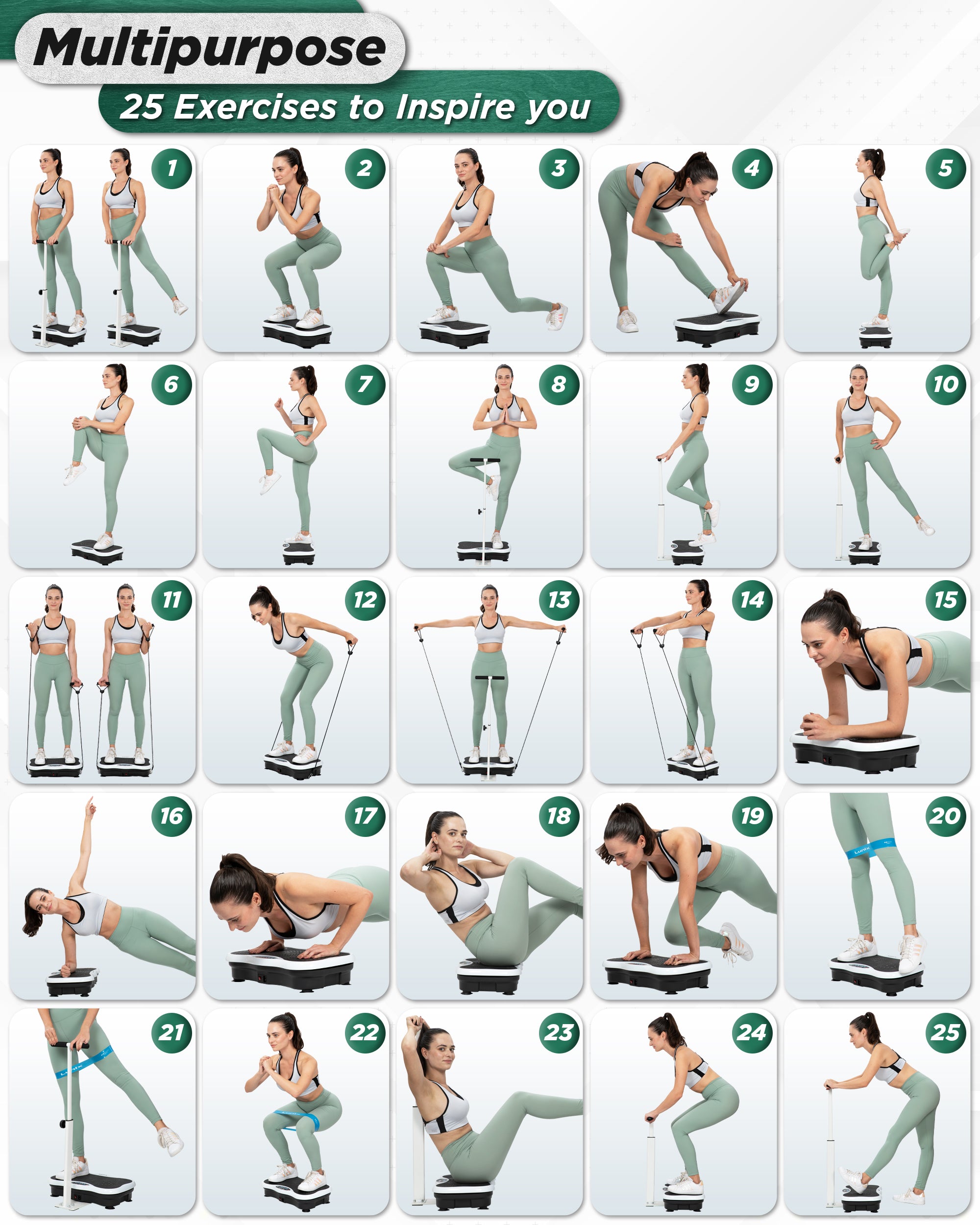 LX18 Vibration Plate, Pearl White