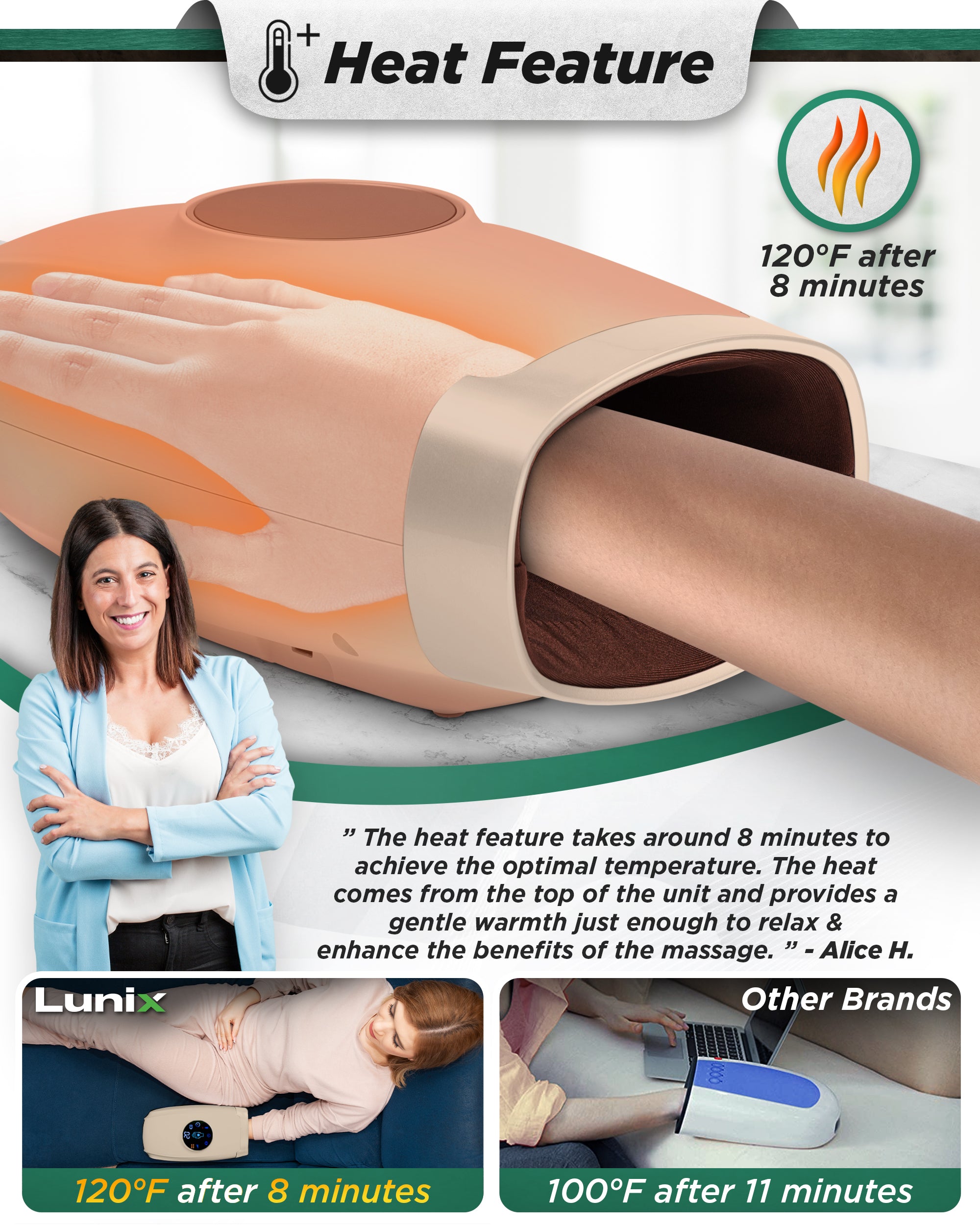LX7 Touchscreen Hand Massager Beige