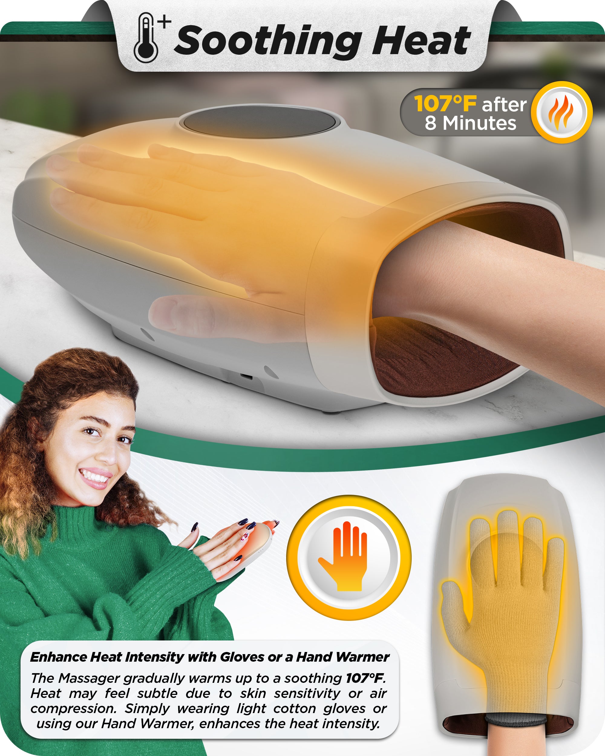LX7 Touchscreen Hand Massager Gray