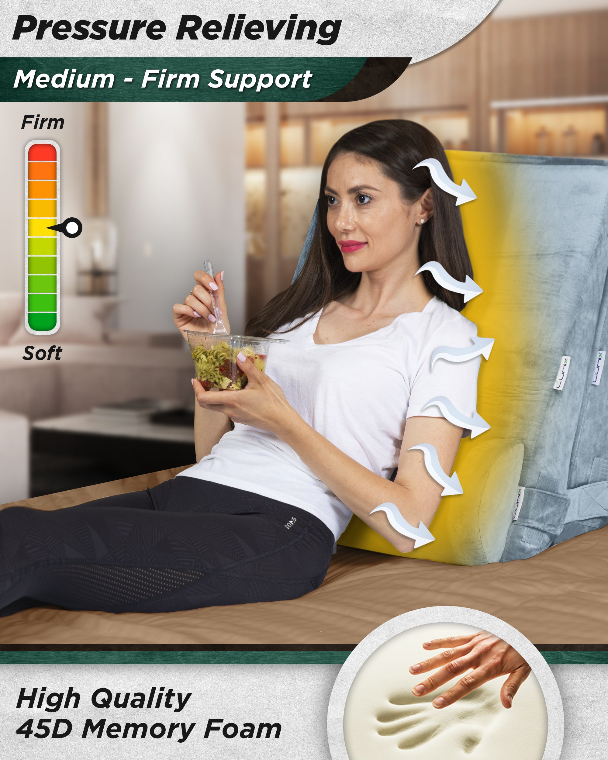 Reflux Wedge Pillow Gray