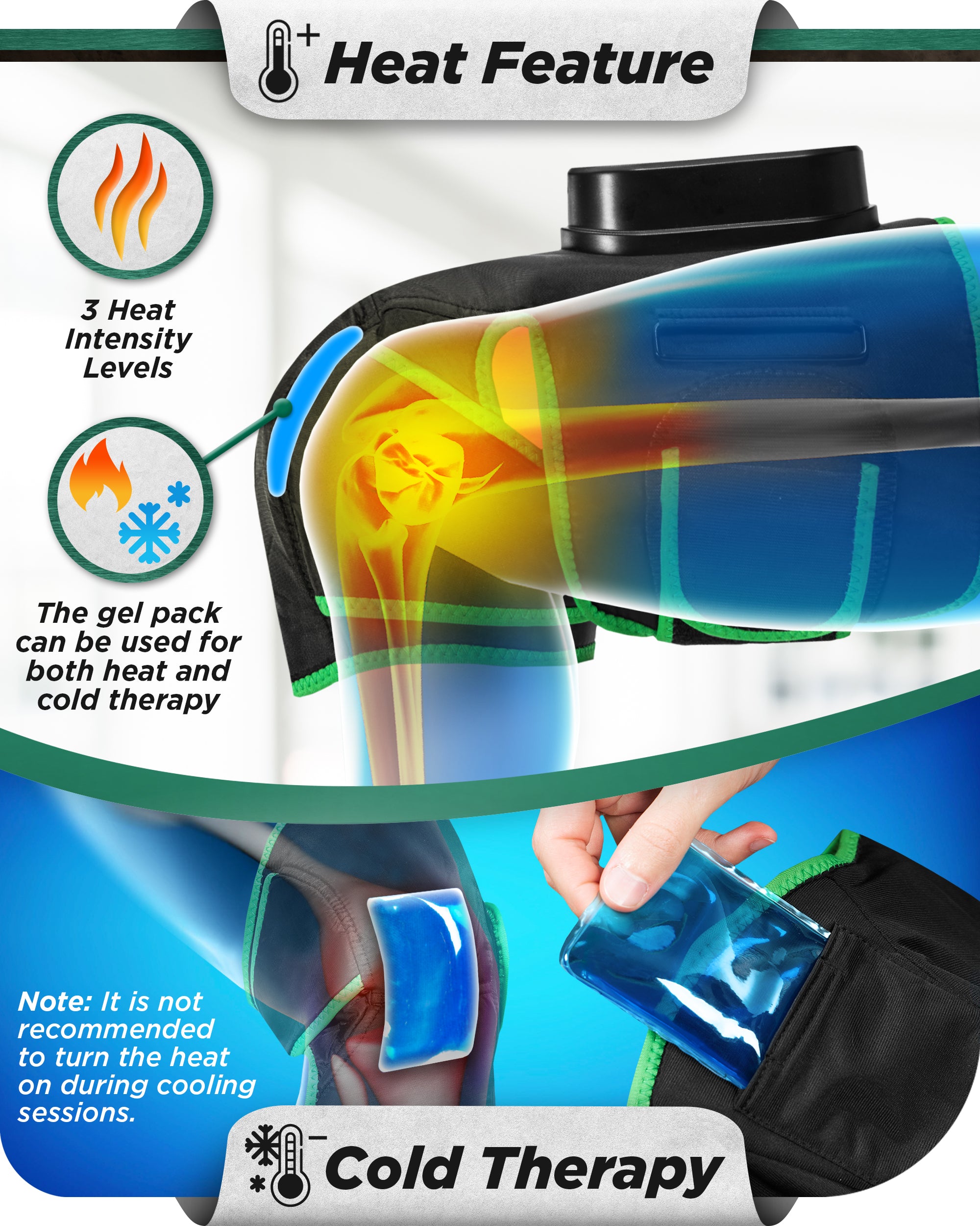 LX4 Knee Massager, Forest Green