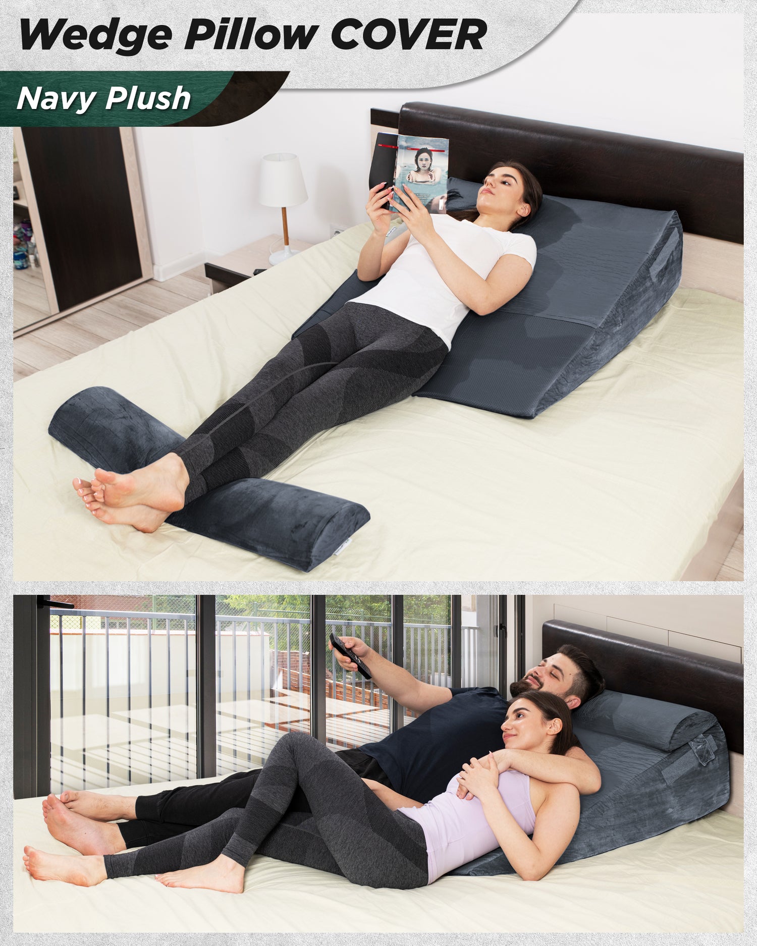 Cover Set Only for LX9 XL 12in, Navy, Pillows and Foam not Included