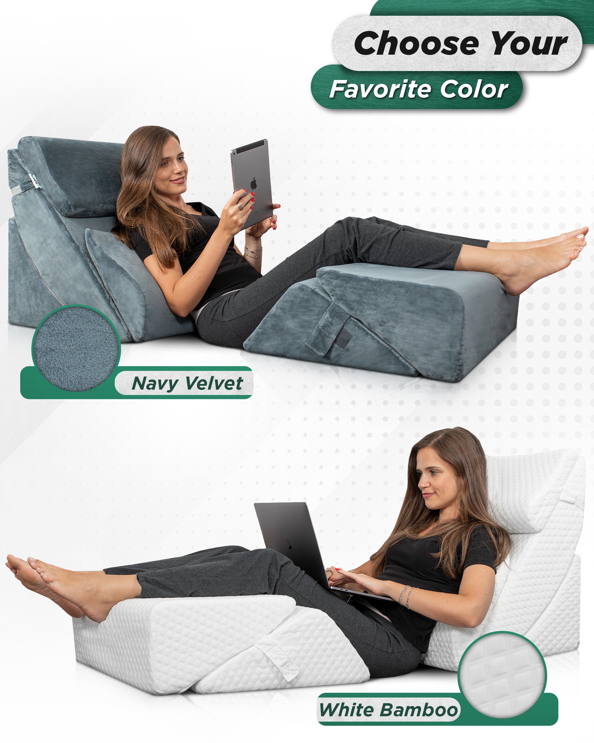 Cover Set Only for LX13, Navy Plush, Pillows and Foam not Included