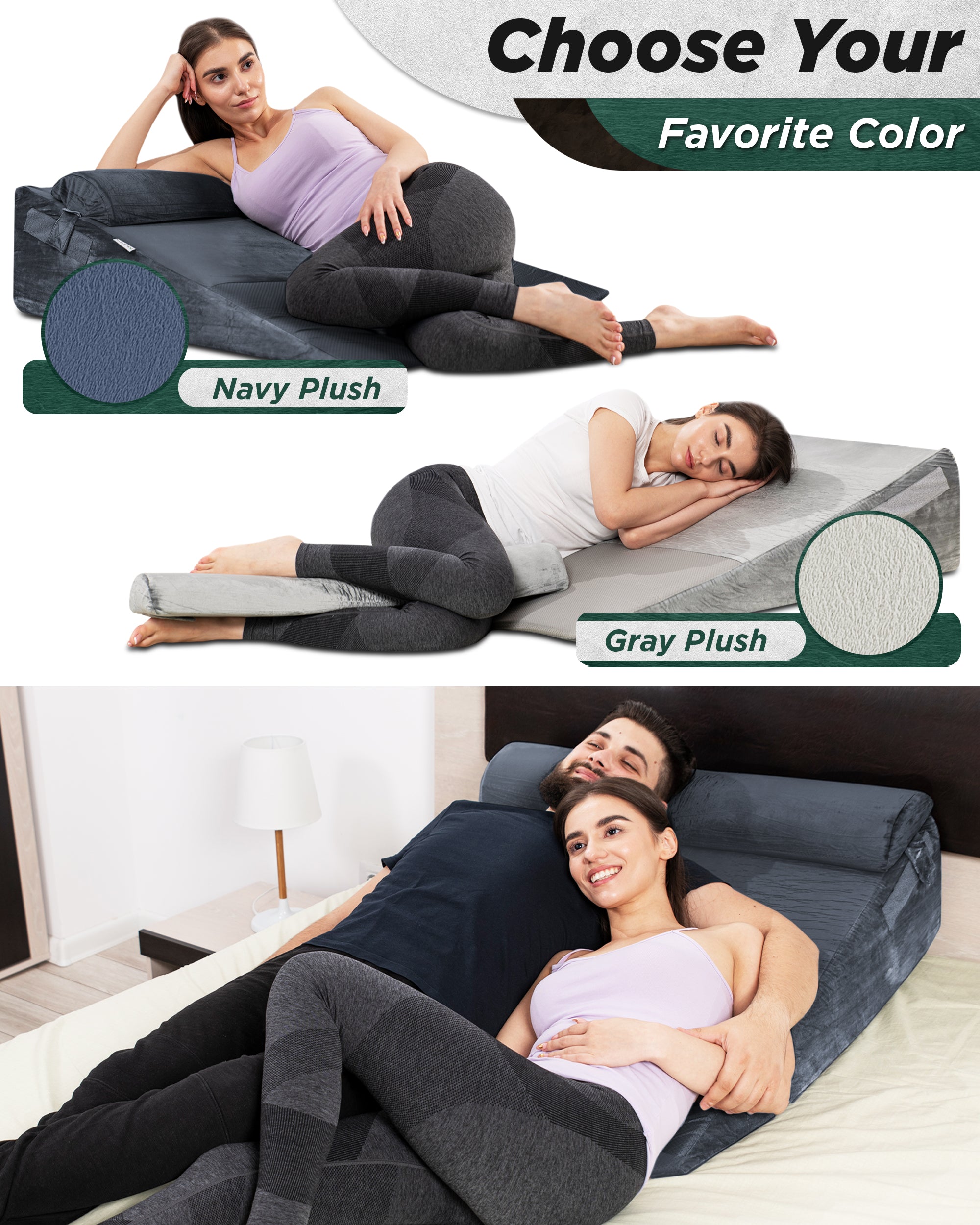 Cover Set Only for LX9 XL 12in, Navy, Pillows and Foam not Included