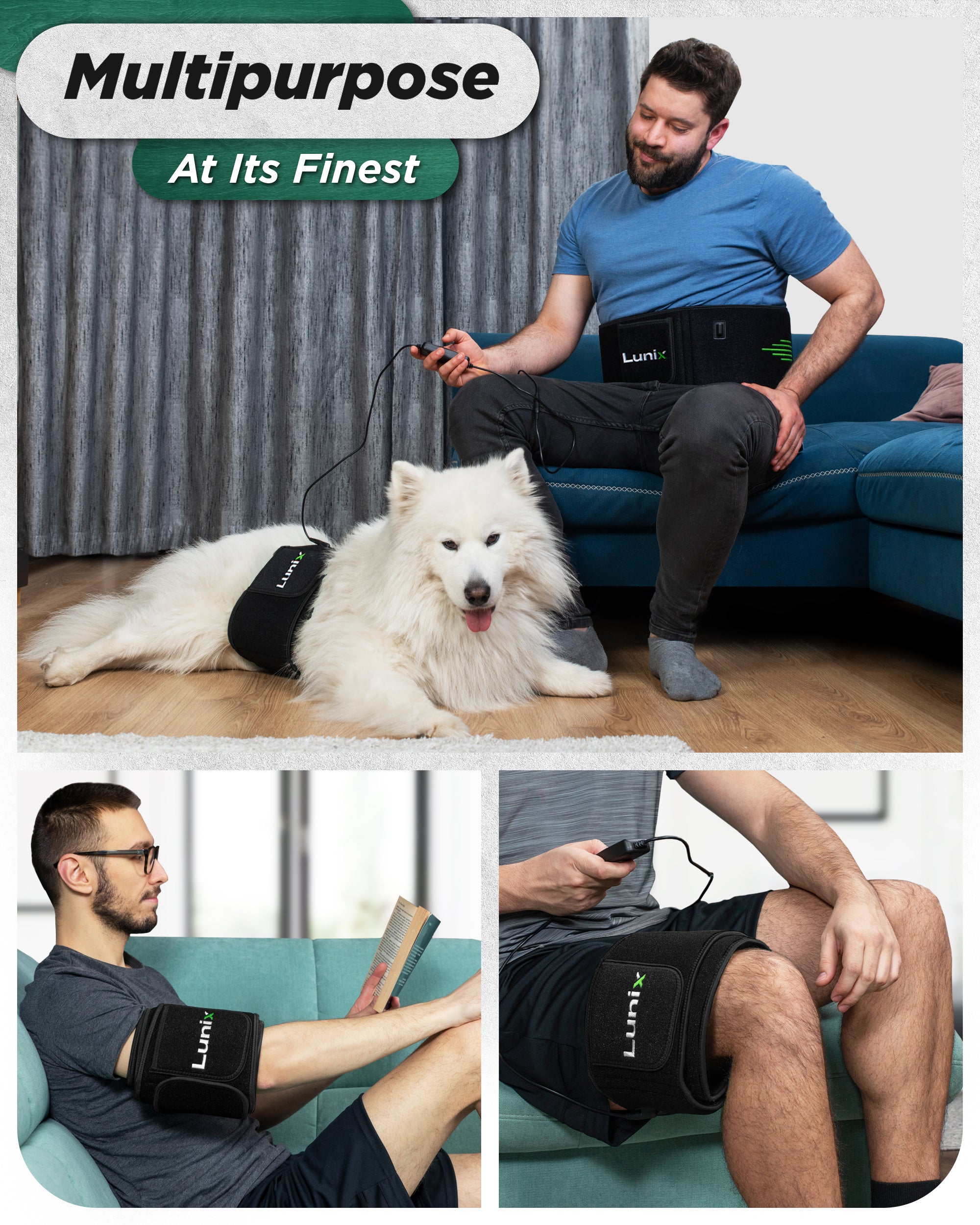 LX16 RED LIGHT THERAPY BELT BLACK