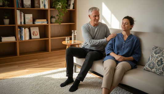Realistic adult touch therapy session environment