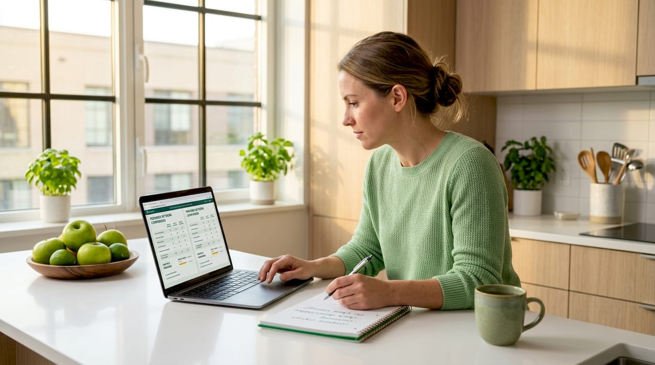 Woman researching healthcare provider alternatives online