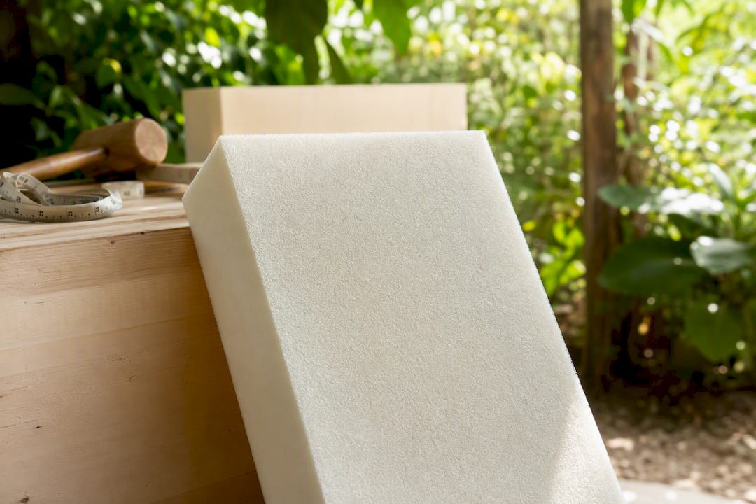 Close-up view of high-density foam texture