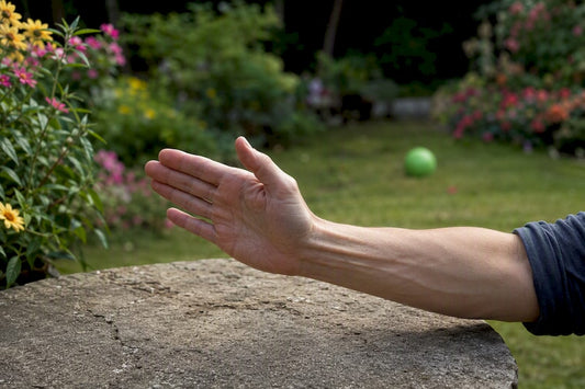 Hand performing tendon glide therapy exercises