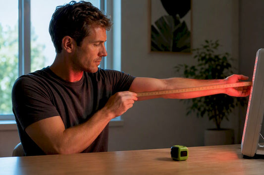 Measuring red light therapy treatment distance