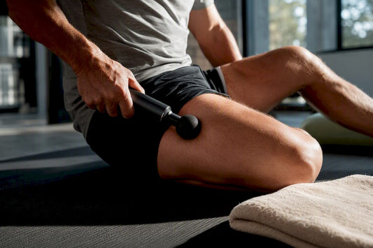 Adult using massage attachment on thigh