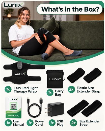 LX19 Red Light Therapy for Knee, Elbow and Shoulder, Charcoal Black