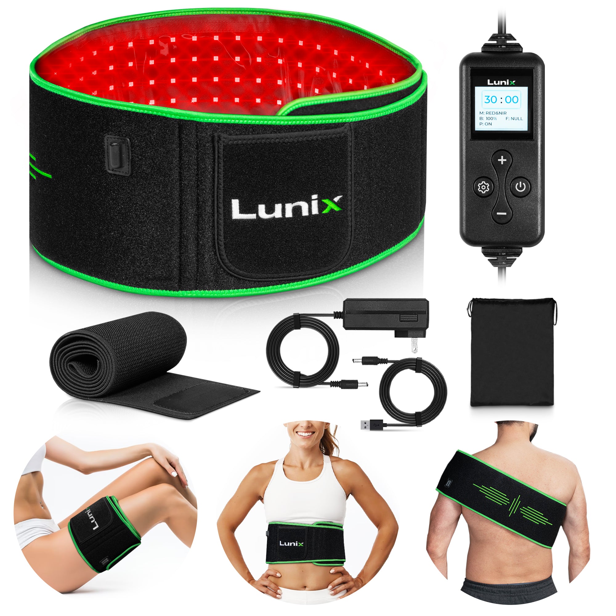 LX16 RED LIGHT THERAPY BELT GREEN
