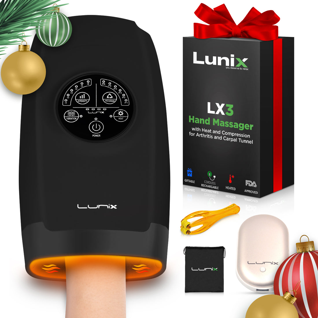 LX3 Cordless Hand Massager Black