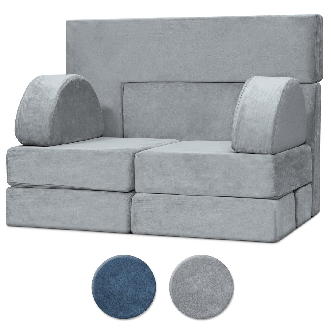 Modular Kids Couch Cover - LX22 Gray Replacement Cover