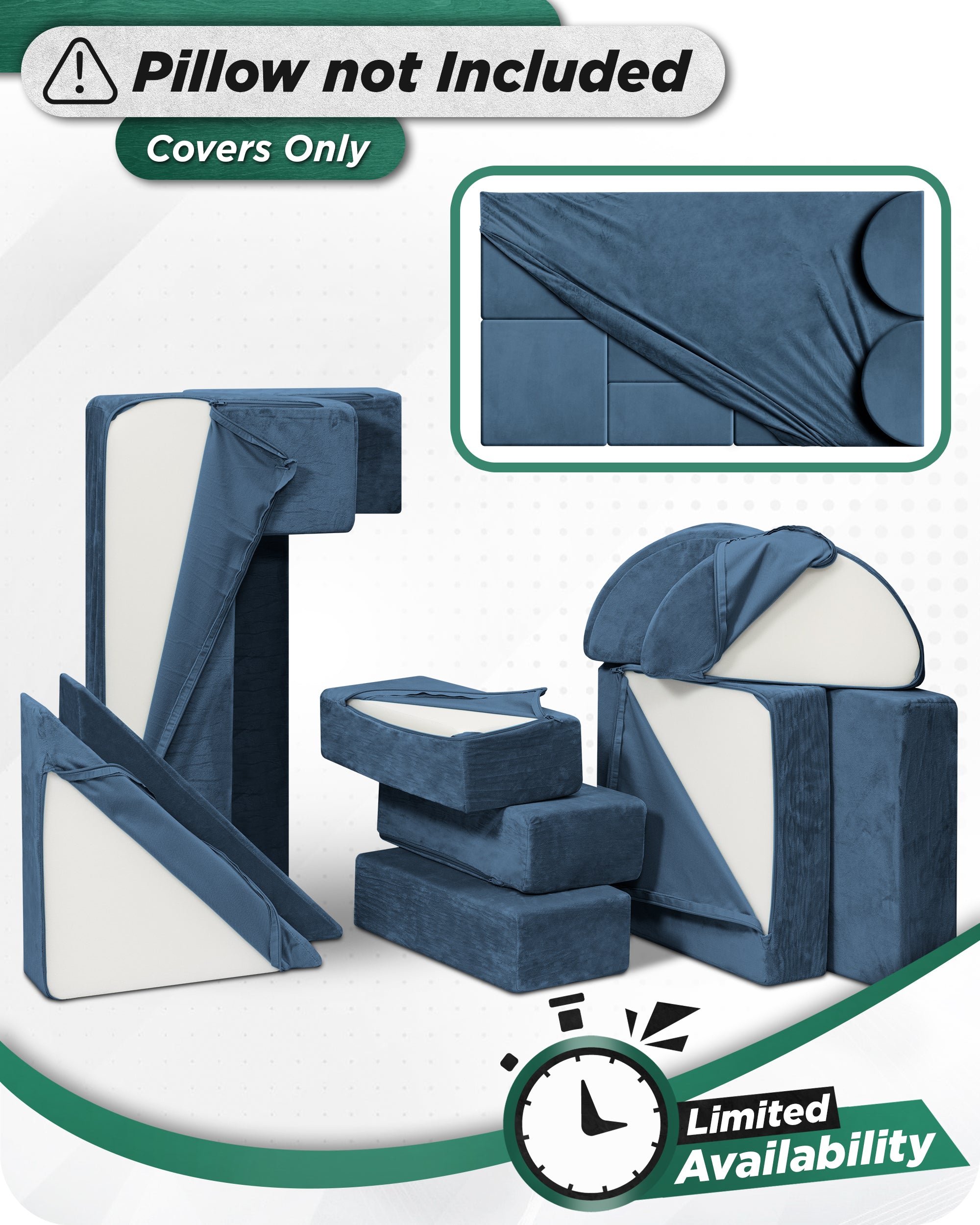 Blue Couch Slipcover