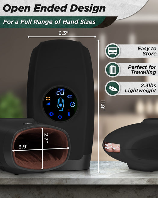 LX7 Touchscreen Hand Massager Black
