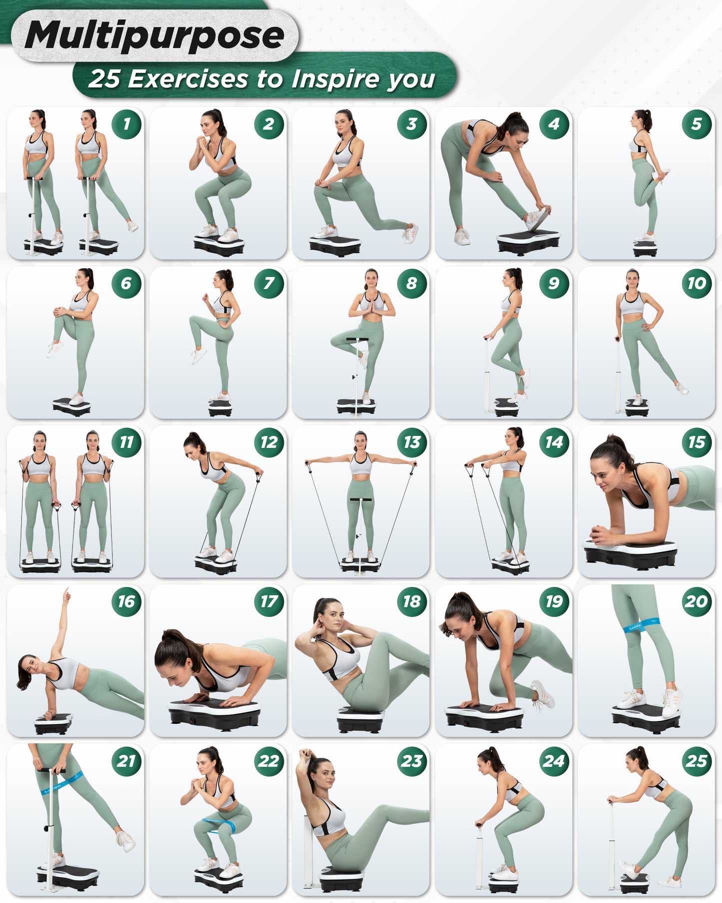 LX18 Vibration Plate, Pearl White