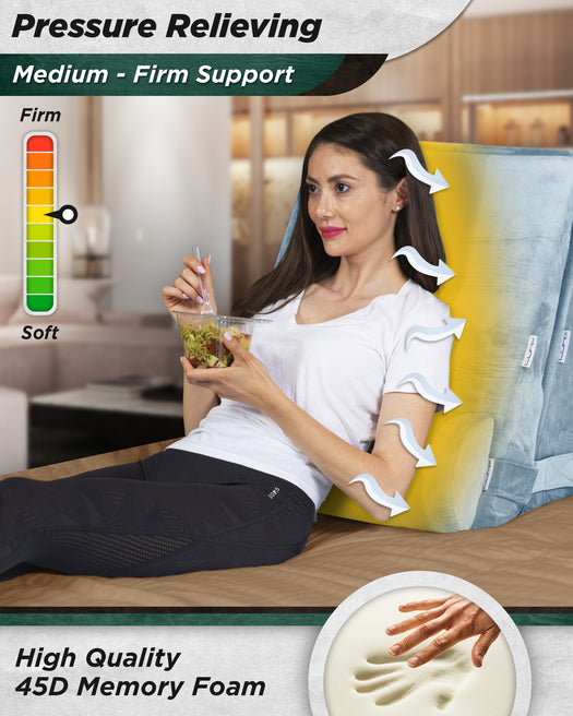 LX8 2 LAYERS ORTHOPEDIC WEDGE PILLOW SET GRAY