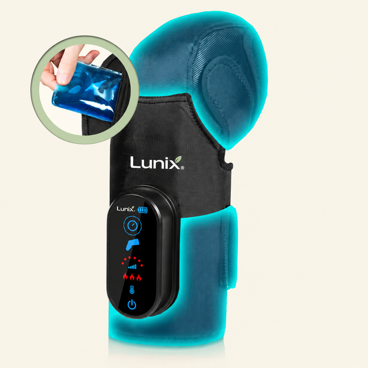 Lunix LX4 cordless knee compression massager with heat
