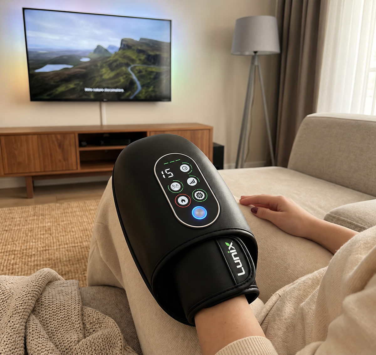 Lunix LX30 ROLLING HAND MASSAGER WITH KNEADING, COMPRESIION AND HEAT

