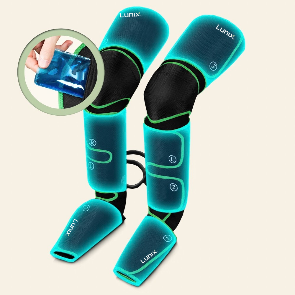 Lunix LX10 full leg compress massager with hot and cold pack