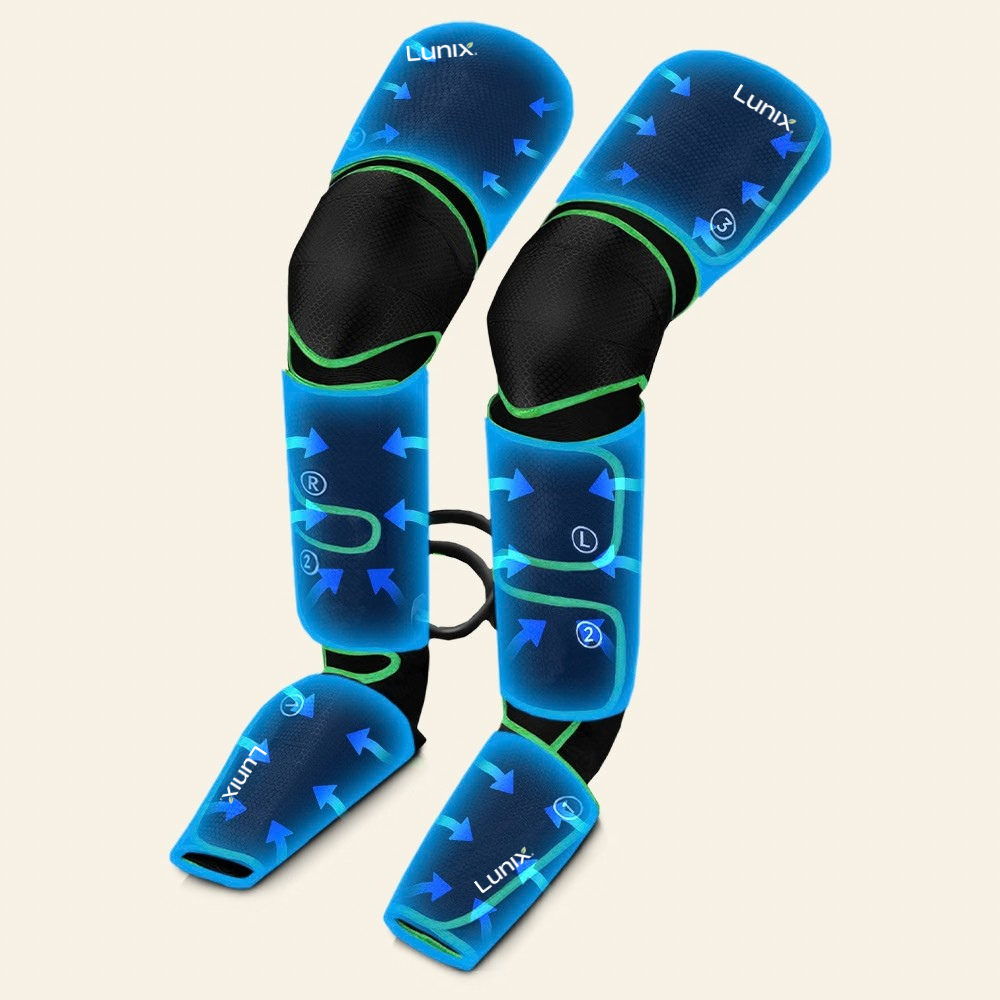 Lunix LX10 full leg compress massager with hot and cold pack