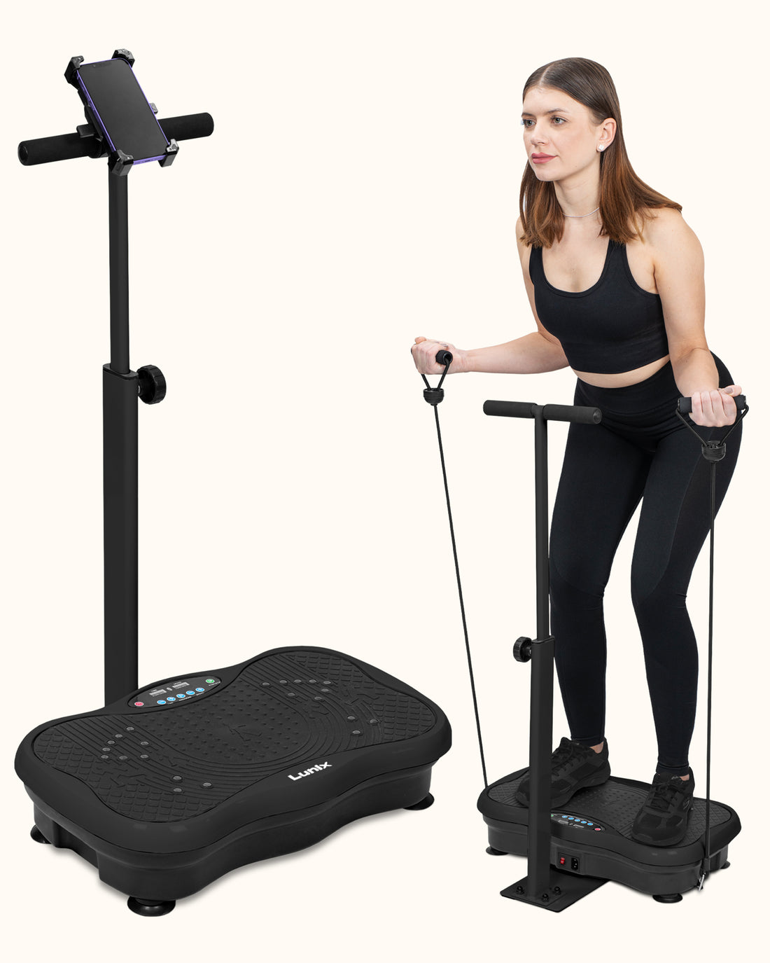 LX18 Vibration Plate, Charcoal Black