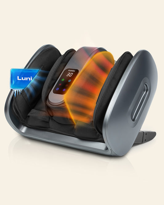 LX20 Foot and Calf Massager for Plantar Fasciitis, Neuropathy Relief, Granite Gray