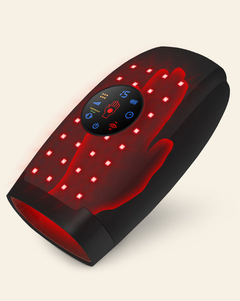 Lunix LX37 Hand Massager, Touchscreen Red Light Therapy for Hands, Cha