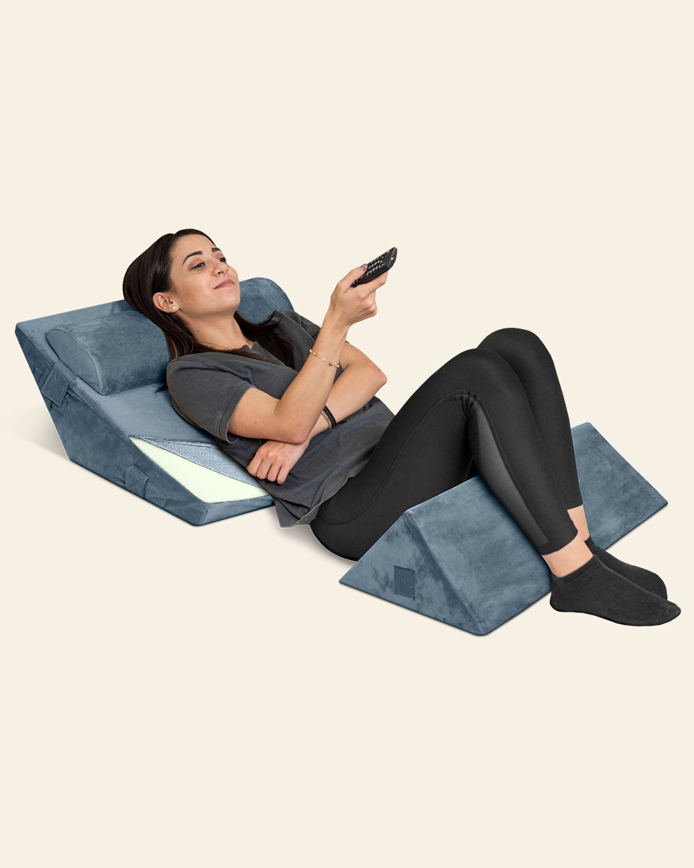 LX6 3-Piece Compact Support for Reading, Rest & Leg Elevation