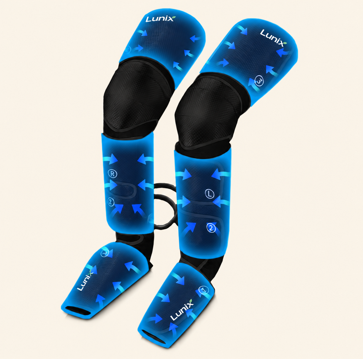 Lunix LX10 full leg compress massager with hot and cold pack