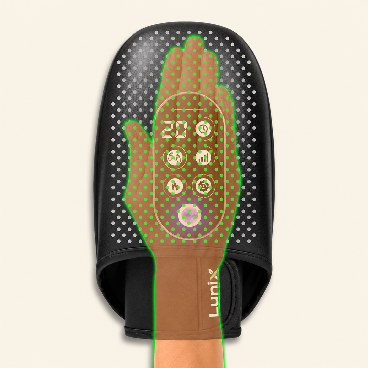 Lunix LX30 ROLLING HAND MASSAGER WITH KNEADING, COMPRESIION AND HEAT
