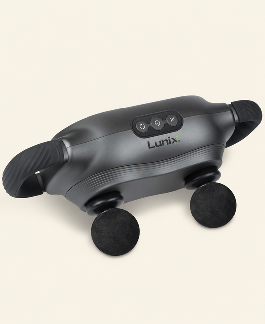 Lunix LX26 2-Head Deep Tissue Percussion Massager, Charcoal Black