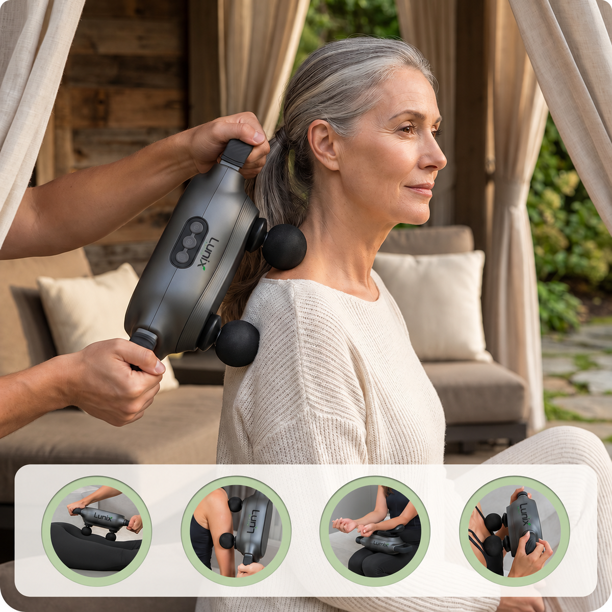 Lunix LX26 2 head deep tissue percussion massager