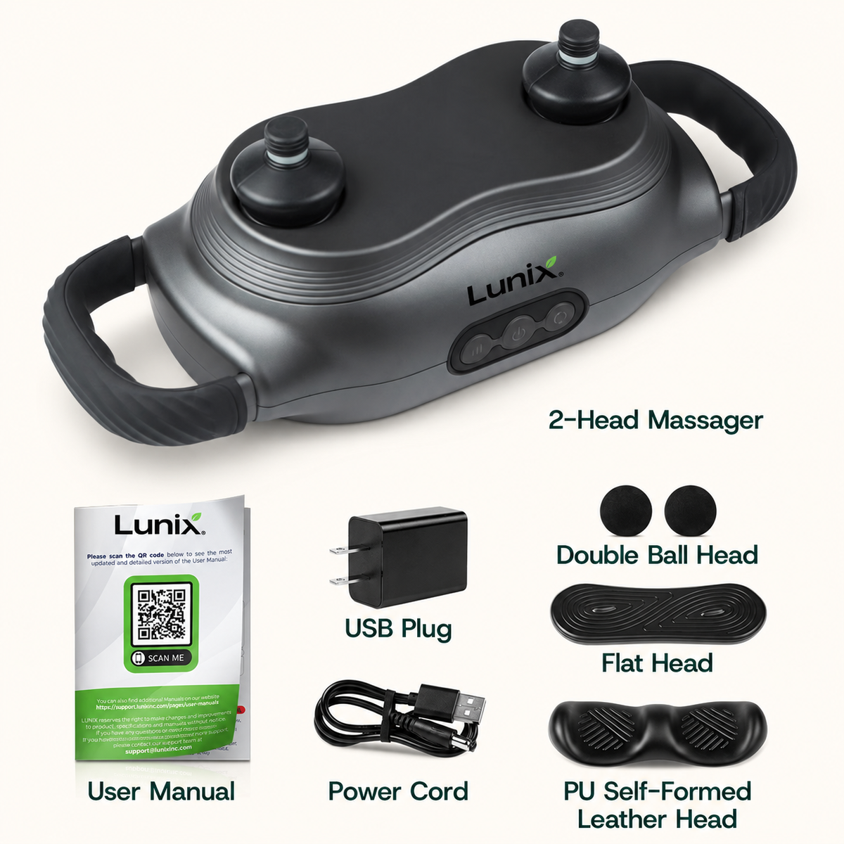 Lunix LX26 2 head deep tissue percussion massager