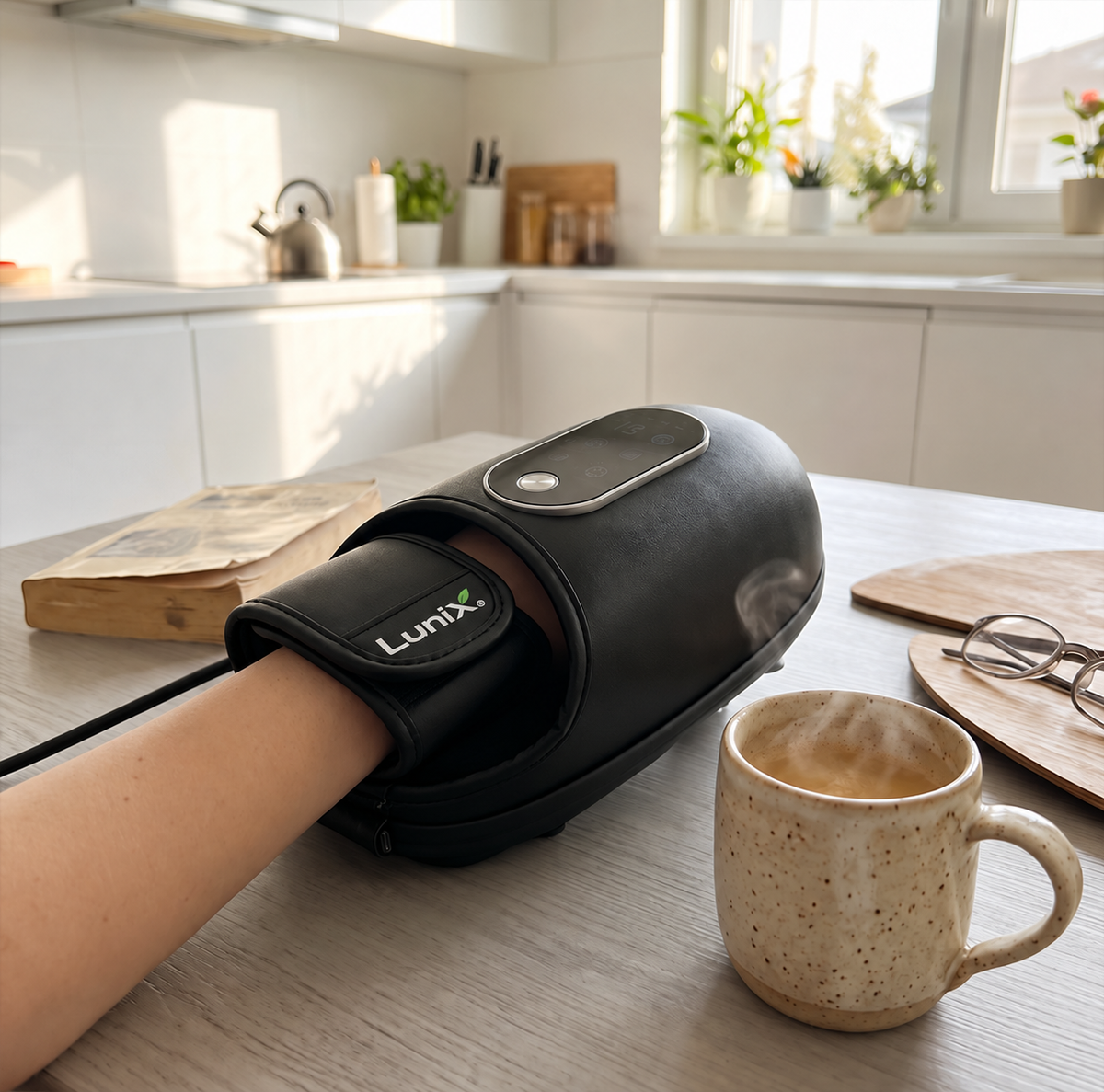 Lunix LX30 ROLLING HAND MASSAGER WITH KNEADING, COMPRESIION AND HEAT
