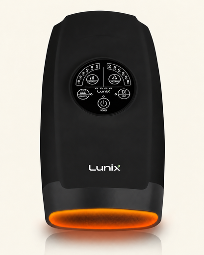 Lunix LX3 heated air compression hand massager for wrist and hand in Black