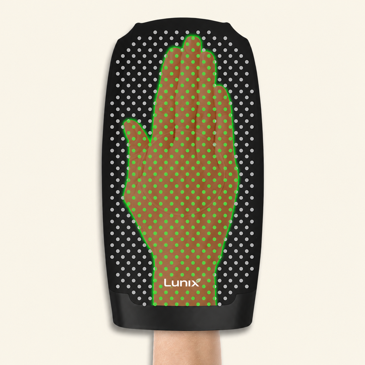 Lunix LX3 heated air compression hand massager for wrist and hand, in Black