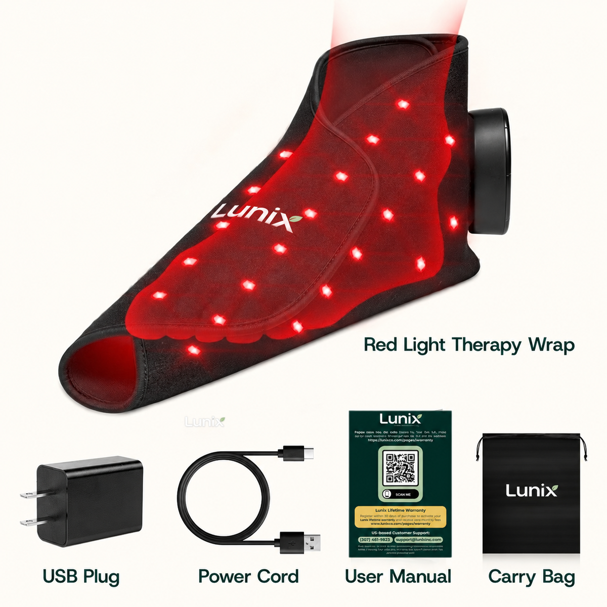 Lunix LX24 red light foot device in Black