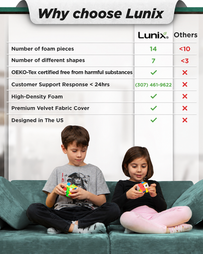 Lunix LX15 14 pieces modular kids play couch