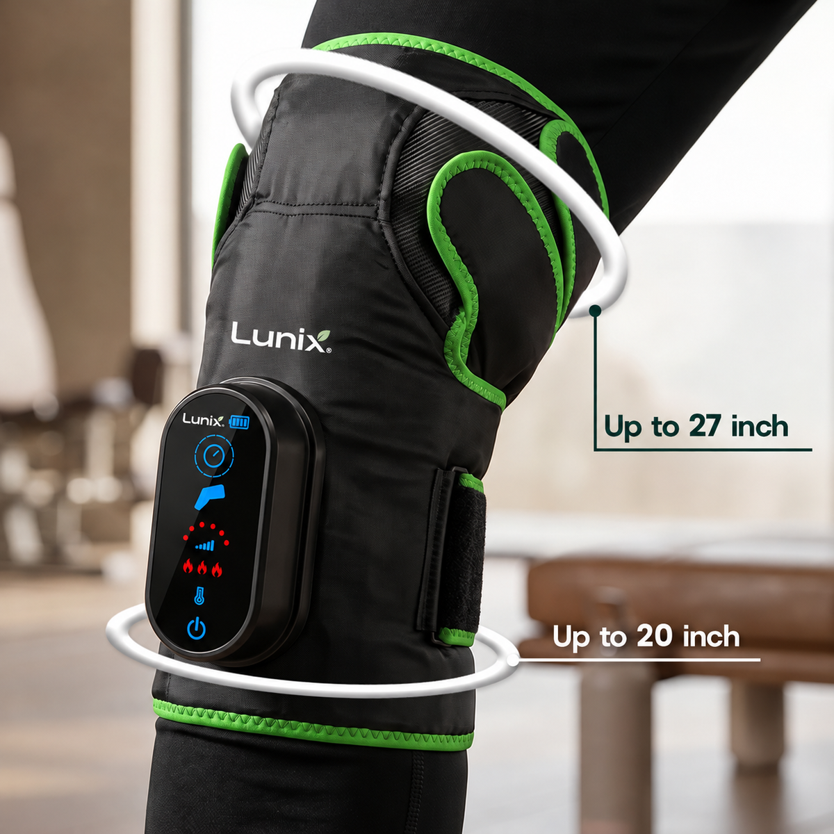 Lunix LX4 cordless knee compression massager with heat
