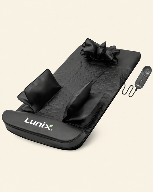 Lunix LX27 Heated Stretching Mat Massager, Charcoal Black