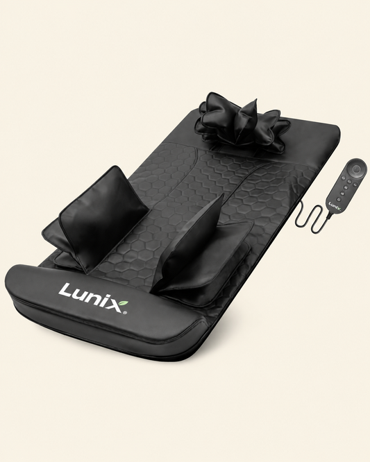Lunix LX27 Heated Stretching Mat Massager, Charcoal Black