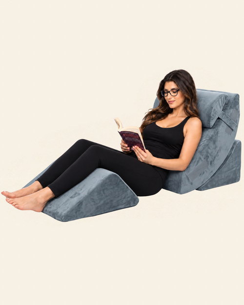 Relax in comfort with Wedge Pillow Set, designed to provide versatile support for your head, back, and legs. Featuring a soft and an adjustable design, it helps you find a comfortable reclining position for reading, resting, or relaxing in bed.